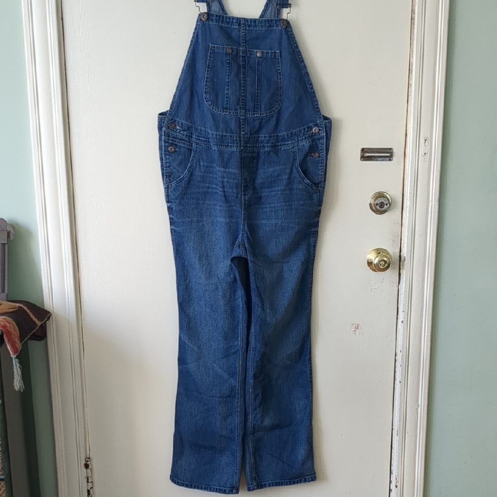 "Loved" by Heidi Klum Maternity Denim Overalls, Size S